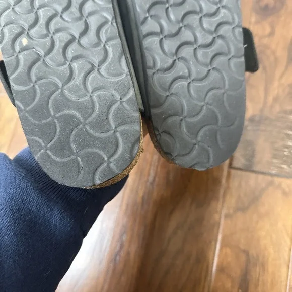 Birkenstock Arizona Big Buckle Sandal Womens US 10 41 Black Silver Oiled Leather - Picture 7 of 10